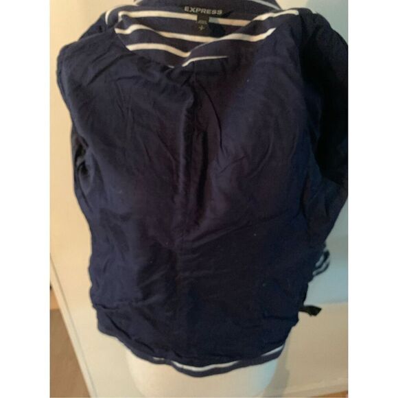 Express striped blazer hundred percent cotton size small 7/8 sleeves - Picture 4 of 5